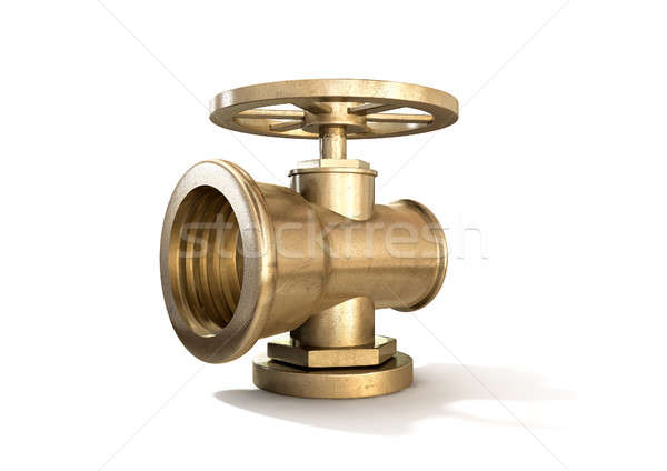 Brass Plumbing Shut Off Valve Stock photo © albund