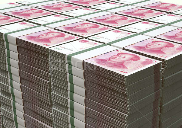 Yuan Notes Stacked Pile Stock photo © albund