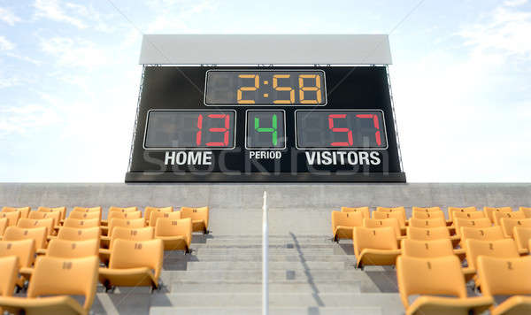 Stock photo: Sports Stadium Scoreboard