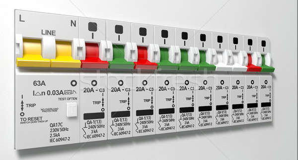 Electrical Circuit Breaker Panel Stock photo © albund
