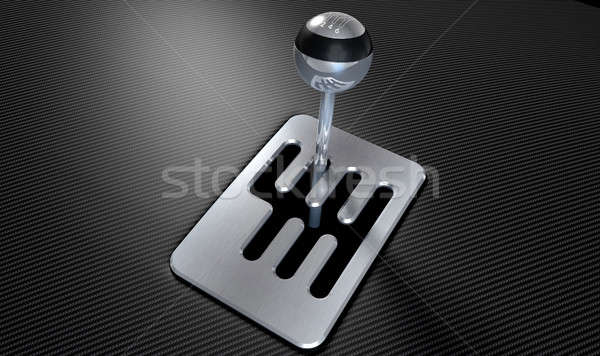 Stock photo: Steel And Chrome Stick Shift