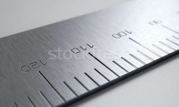 鋼 定規 クローズアップ 3dのレンダリング 表示 ストックフォト © albund