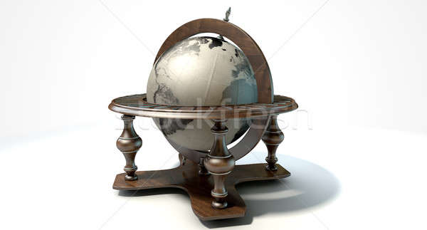 Foto stock: Vintage · mundo · globo · ornamento · isolado