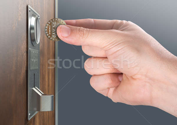 Stock photo: Vintage Chrome Coin Receptacle