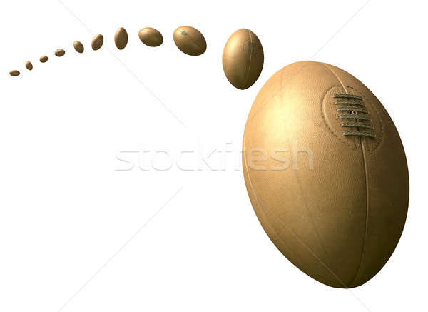 Rugby ball retro lotu ścieżka klasyczny Zdjęcia stock © albund