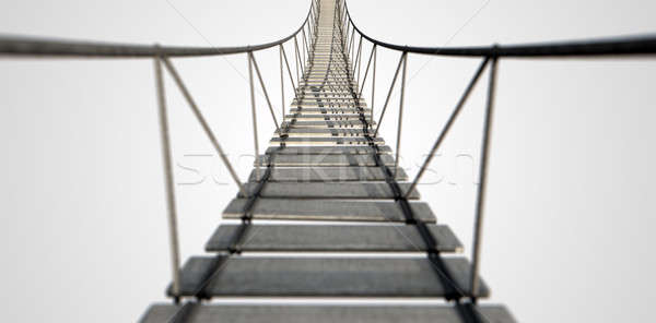 Liny most wraz odizolowany Zdjęcia stock © albund
