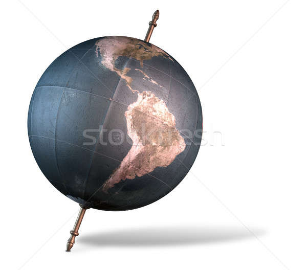 Tilted World Globe Stock photo © albund