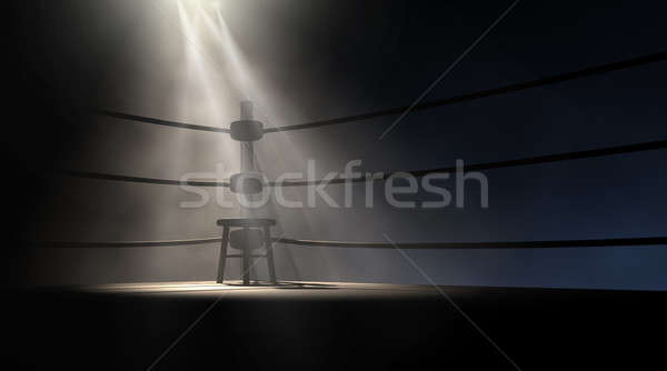 Vintage Boxing Corner And Stool Stock photo © albund
