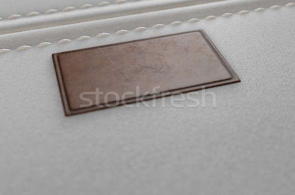 Canvas Material And Leather Label Stock photo © albund