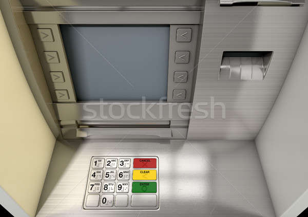 Atm fasada widoku ceny Zdjęcia stock © albund