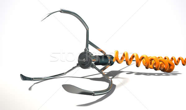 Garra juego mecanismo abierto metal robótica Foto stock © albund