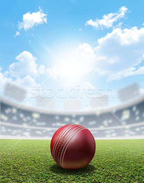 Cricket Stadium And Ball Stock photo © albund