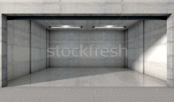 Empty Double Garage Stock photo © albund