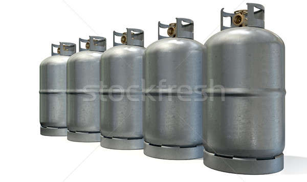 Gas Cylinder Row Stock photo © albund