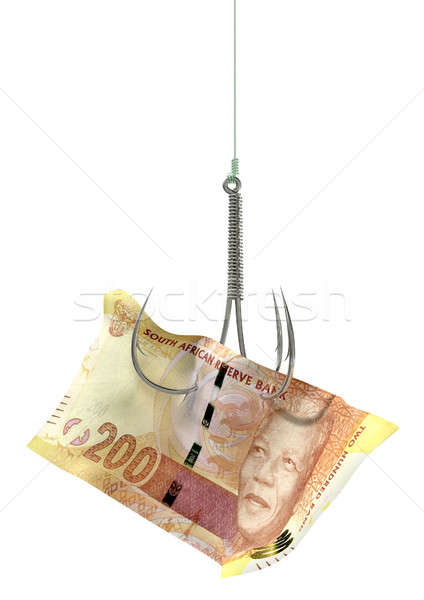 Rand Banknote Baited Hook Stock photo © albund