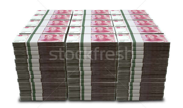 Yuan Notes Stacked Pile Stock photo © albund