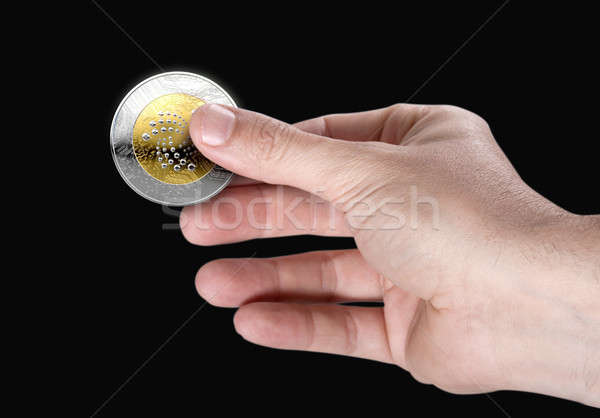 Stock fotó: Kéz · bitcoin · férfi · tart · arany · ezüst