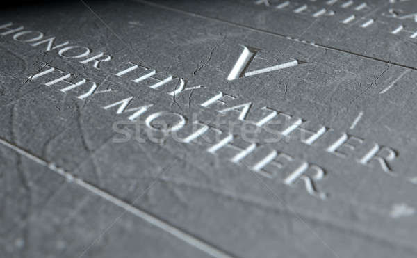 The Fifth Commandment Stock photo © albund