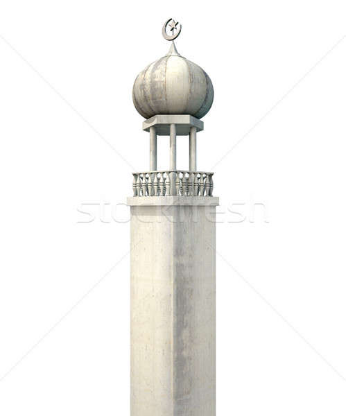 Minaret meczet kopuła kopuła półksiężyc Zdjęcia stock © albund