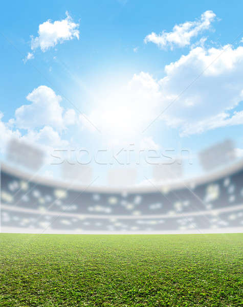 [[stock_photo]]: Stade · vert · gazon · générique · sport · herbe · verte