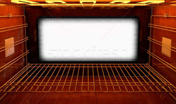 Inside The oven Stock photo © albund