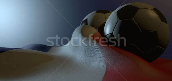 France Flag And Soccer Ball Stock photo © albund
