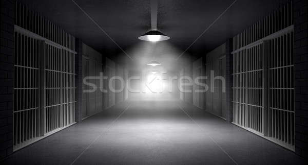 Haunted Jail Corridor And Cells Stock photo © albund