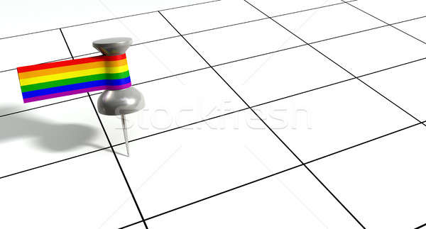 Save The Date Pin With Gay Label Stock photo © albund