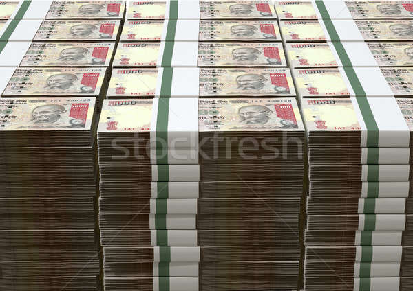 Rupee Notes Pile Stock photo © albund