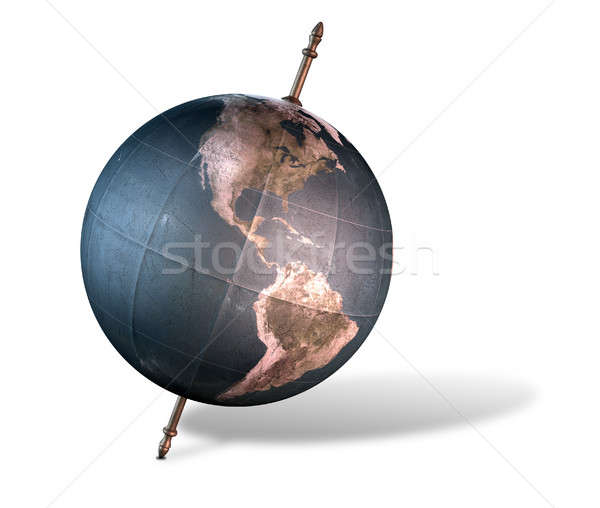 Stock photo: Tilted World Globe