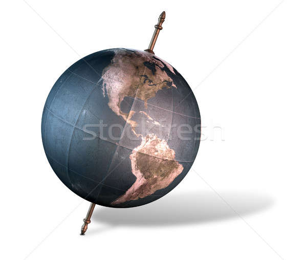 Tilted World Globe Stock photo © albund