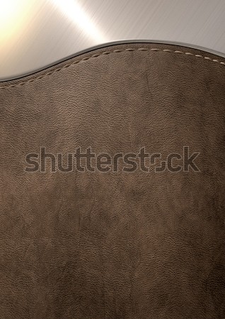 Leather Brown And Brushed Metal Stock photo © albund