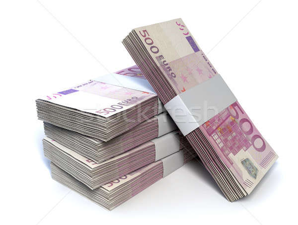 Euro Bill Pile Perspective Stock photo © albund
