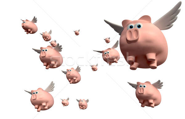 When Pigs Fly Group Stock photo © albund