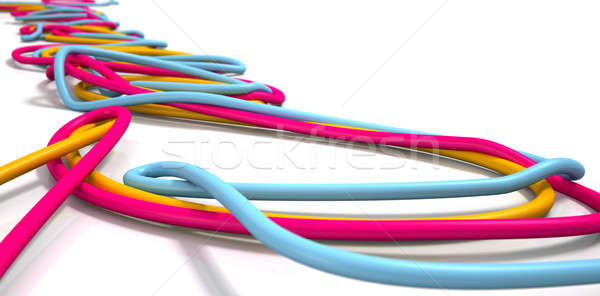 Luminous Cables Closeup Stock photo © albund