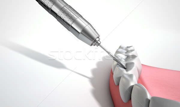Zdjęcia stock: Wiercenia · zęby · stali