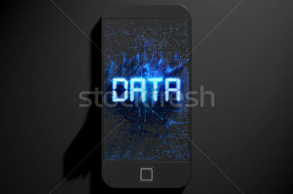 Smart Phone Emanating Data Stock photo © albund