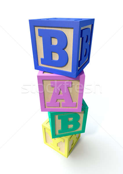 Stok fotoğraf: Bebek · bloklar · dört · düzenli