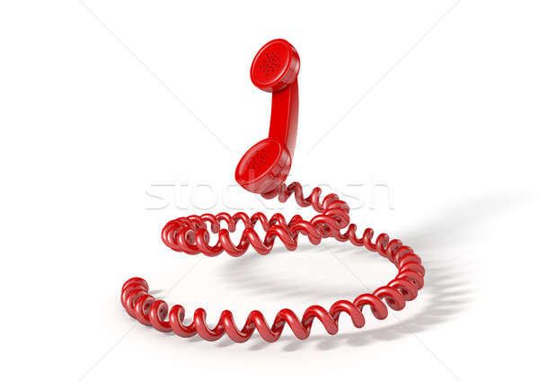 Handset And Coiled Cord Stock photo © albund
