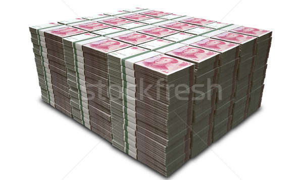 Yuan Notes Stacked Pile Stock photo © albund