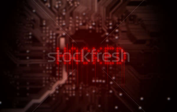 Circuit Board Hacked Text Stock photo © albund