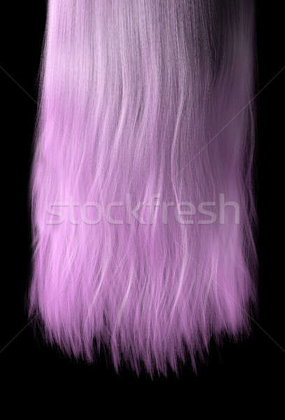 Longueur cheveux suspendu brillant rose isolé [[stock_photo]] © albund