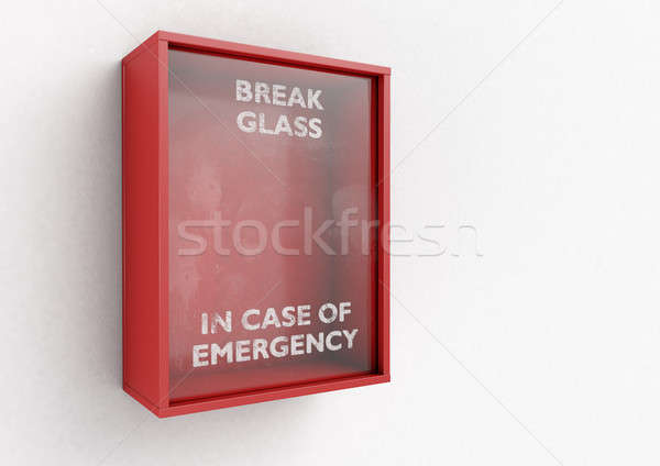 Break In Case Of Emergency Red Box Stock photo © albund