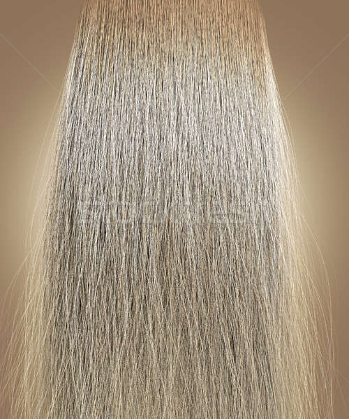Cheveux blonds parfait symétrique vue isolé [[stock_photo]] © albund