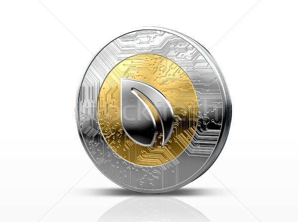 Moneda oro plata forma oscuro estudio Foto stock © albund