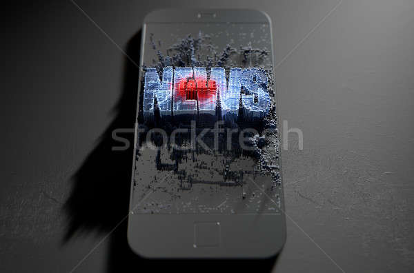 Fake News Cloner Smartphone Stock photo © albund