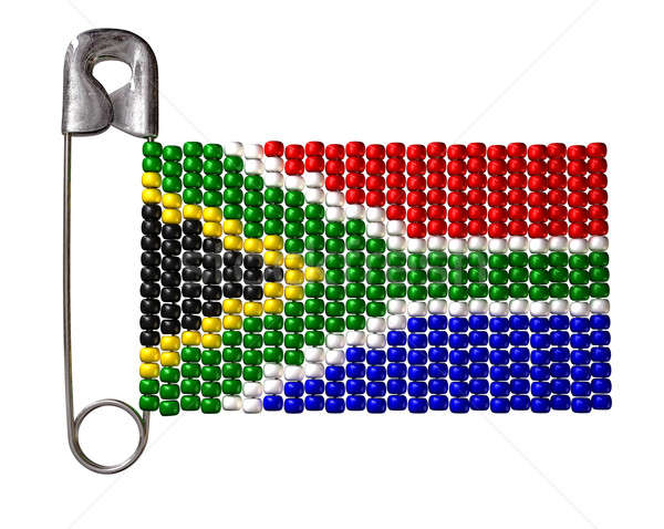 South African Zulu Bead Flag Stock photo © albund