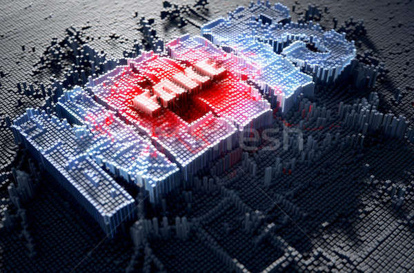 Pixel hamisítvány hírek mikroszkopikus közelkép kicsi Stock fotó © albund