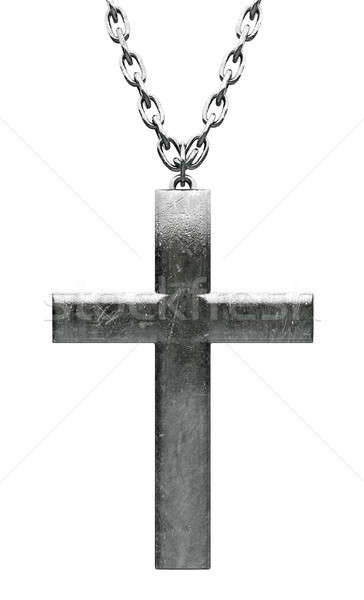Metal Crucifix and Chain Close Up Stock photo © albund
