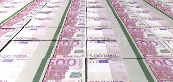 Euro Bill Bundles Laid Out Stock photo © albund